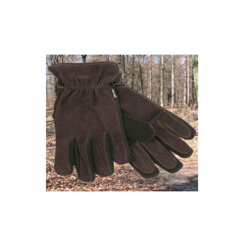 Nubuck handske med splitfinger